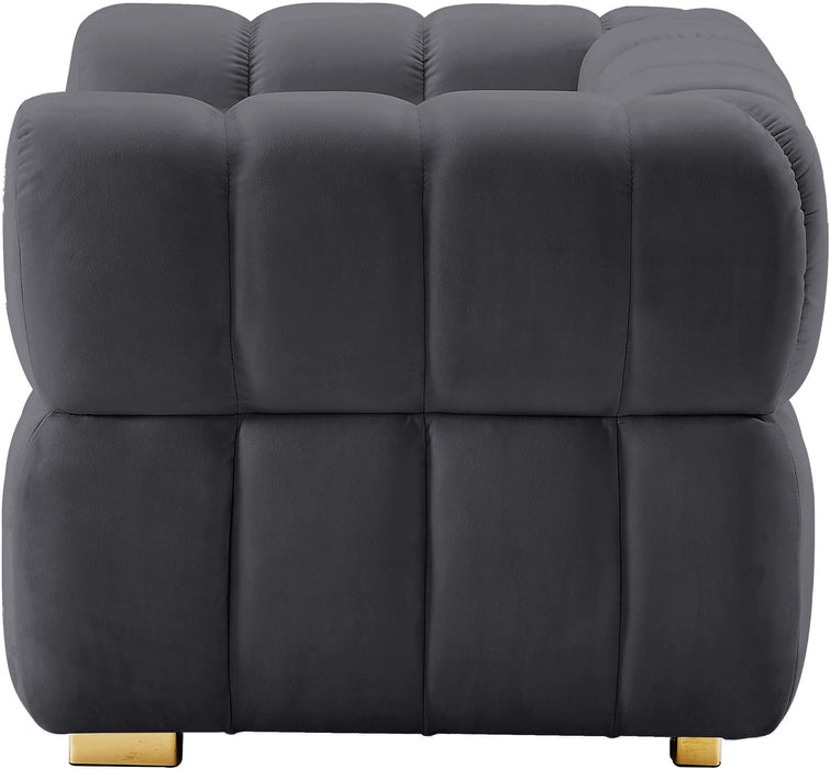 Gwen Grey Velvet Chair