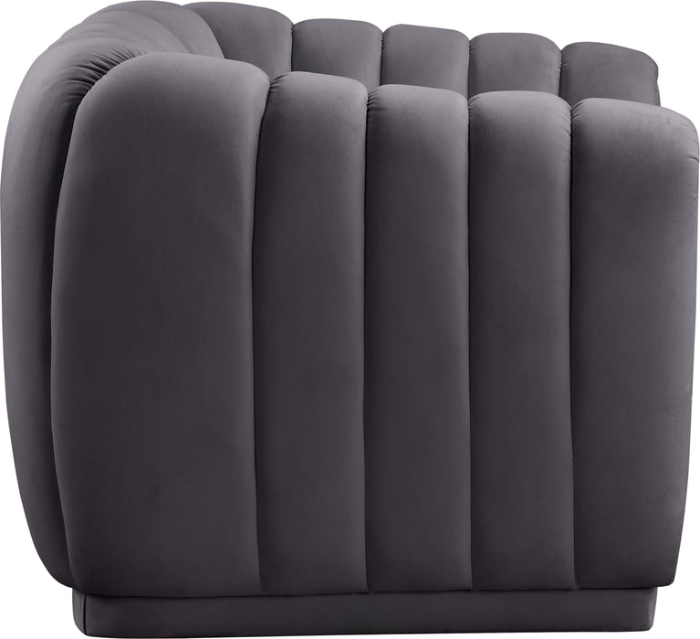 Dixie Grey Velvet Chair