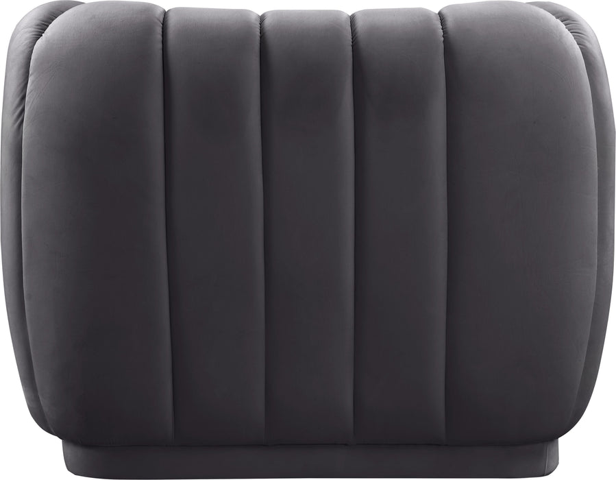 Dixie Grey Velvet Chair