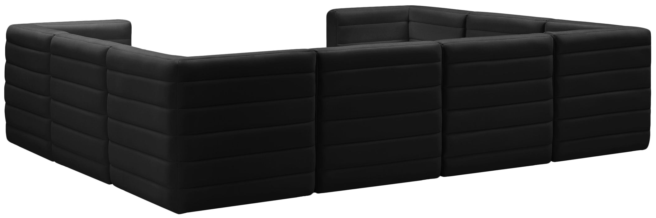 Quincy Black Velvet Modular Sectional