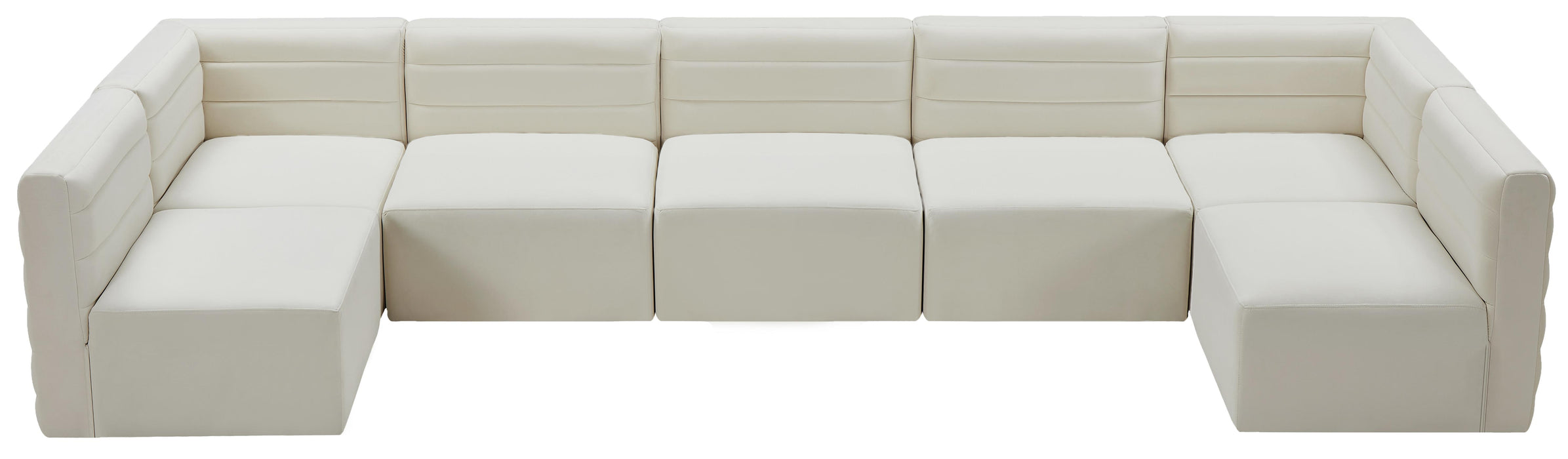 Quincy Cream Velvet Modular Sectional