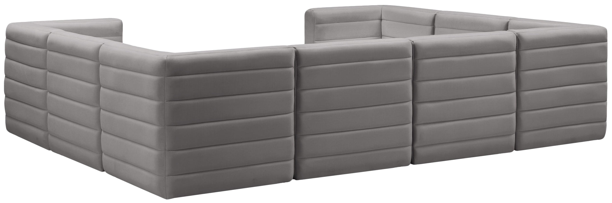 Quincy Grey Velvet Modular Sectional