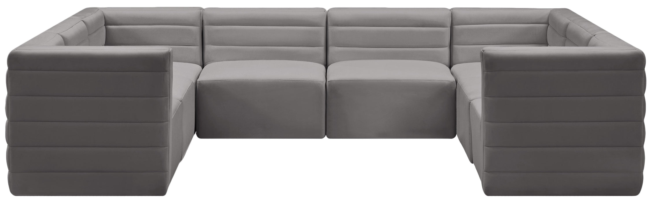 Quincy Grey Velvet Modular Sectional