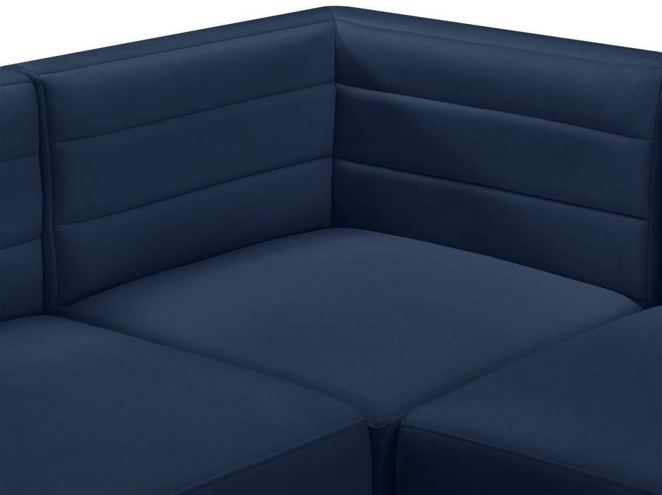 Quincy Navy Velvet Modular Sectional