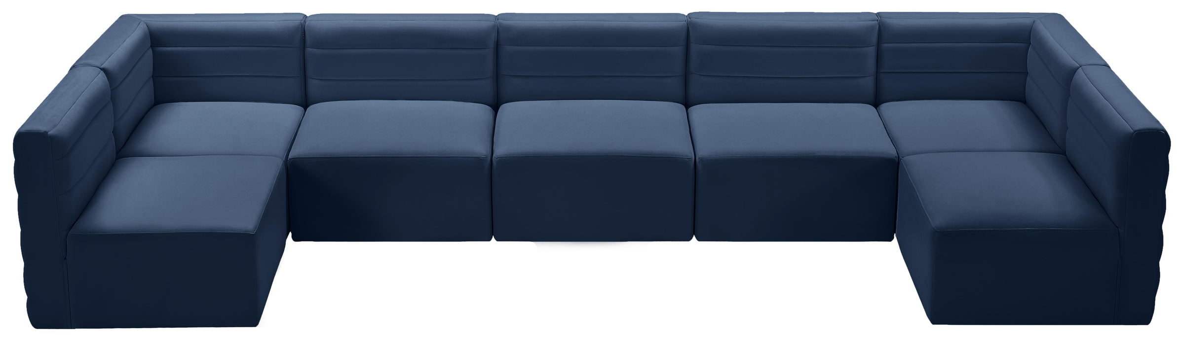 Quincy Navy Velvet Modular Sectional