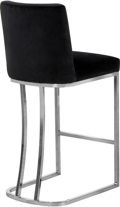 Heidi Black Velvet Stool