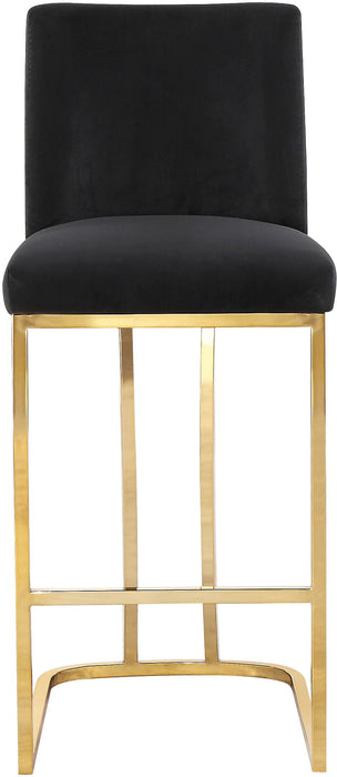 Heidi Black Velvet Stool