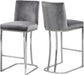 Heidi Grey Velvet Stool image