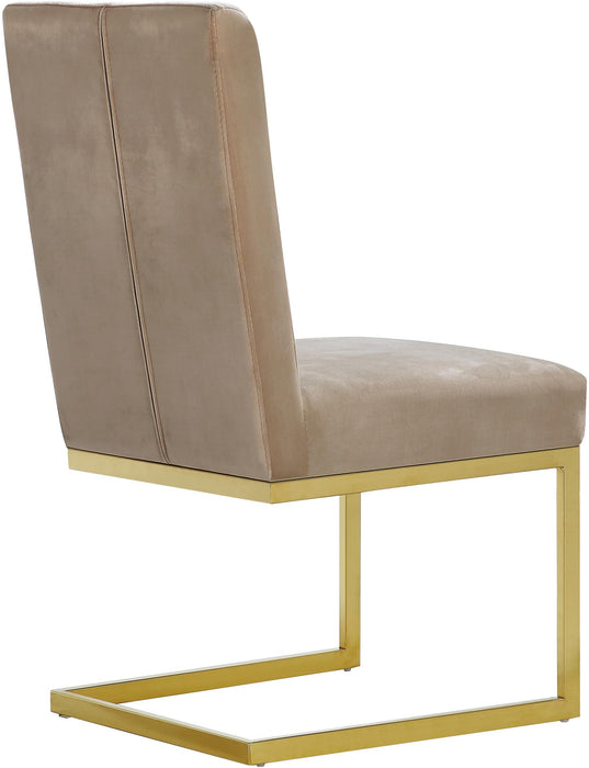 Cameron Beige Velvet Dining Chair