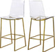 Lumen Gold Metal/Lucite Polycarbonate Stool image