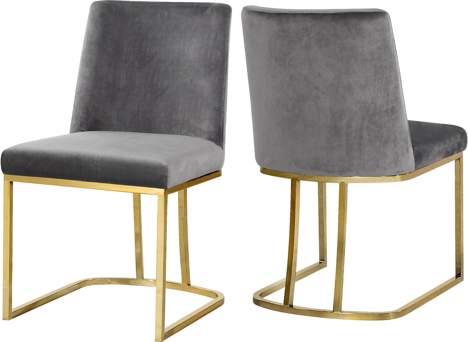 Heidi Grey Velvet Dining Chair