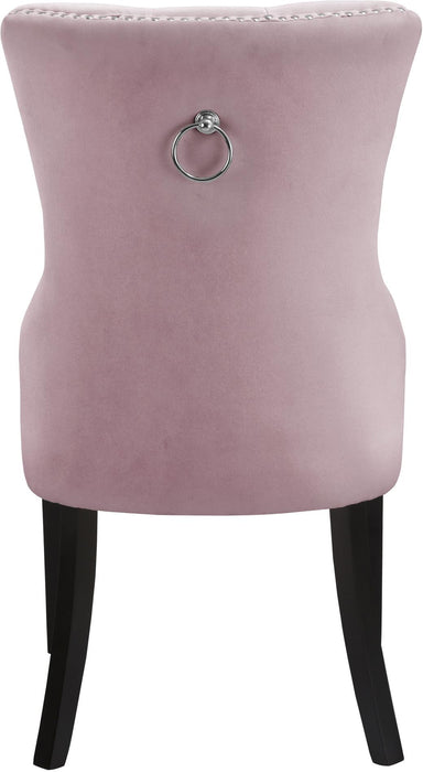 Nikki Pink Velvet Dining Chair