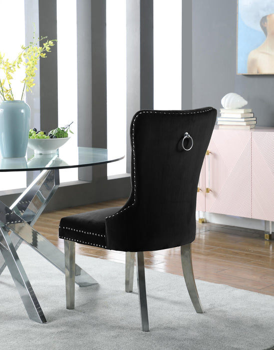 Carmen Black Velvet Dining Chair