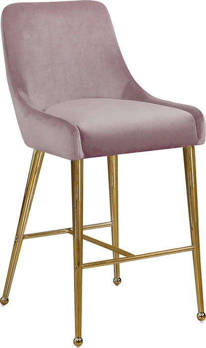 Owen Pink Velvet Stool