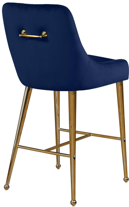 Owen Navy Velvet Stool