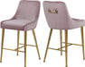 Owen Pink Velvet Stool image