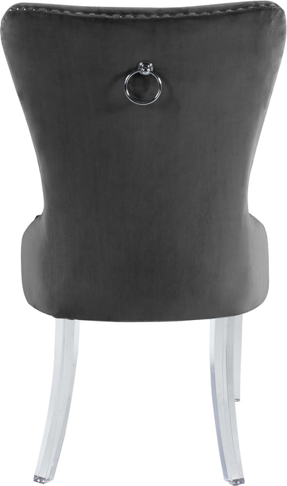 Miley Grey Velvet Dining Chair