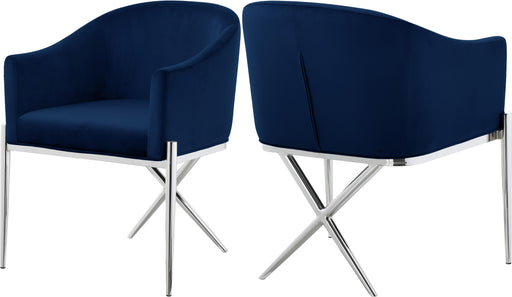 Xavier Navy Velvet Dining Chair image