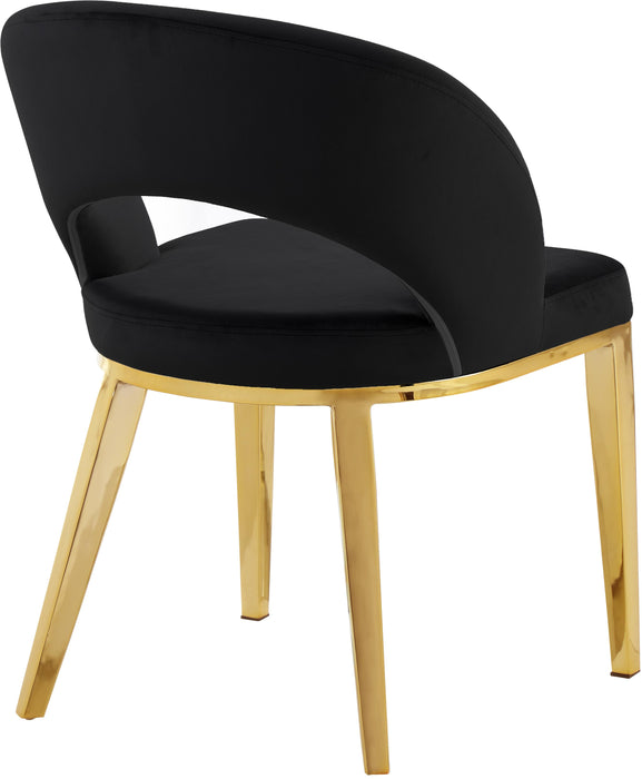 Roberto Black Velvet Dining Chair