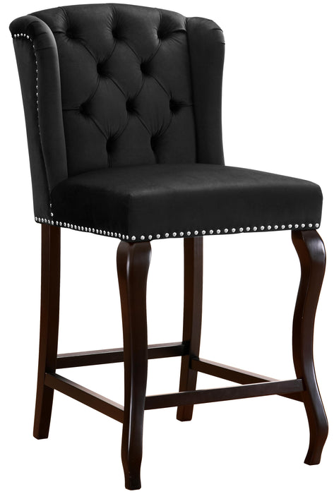 Suri Black Velvet Stool