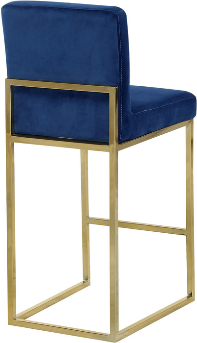 Giselle Navy Velvet Stool