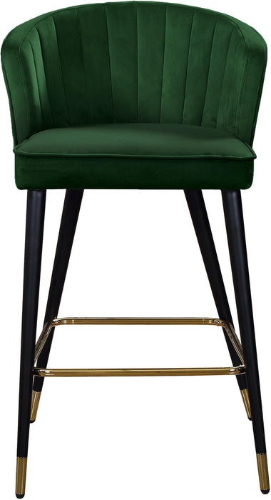 Cassie Green Velvet Stool