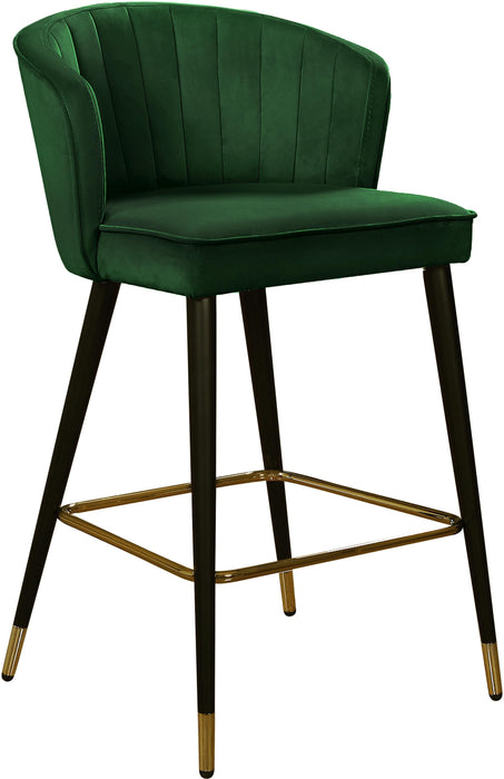 Cassie Green Velvet Stool