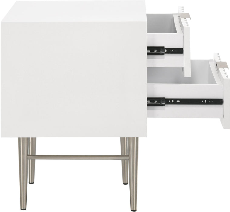 Modernist White Gloss Night Stand