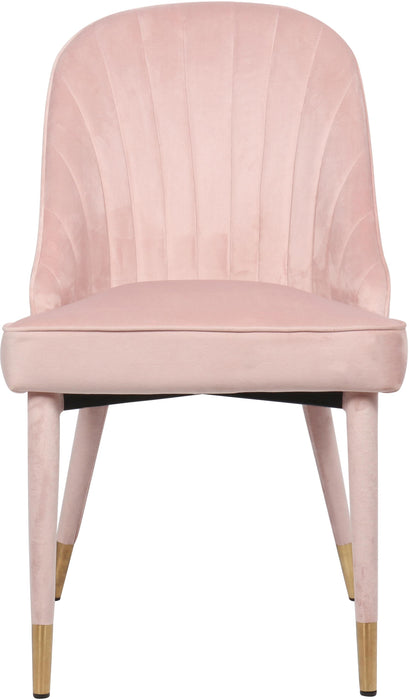 Belle Pink Velvet Dining Chair