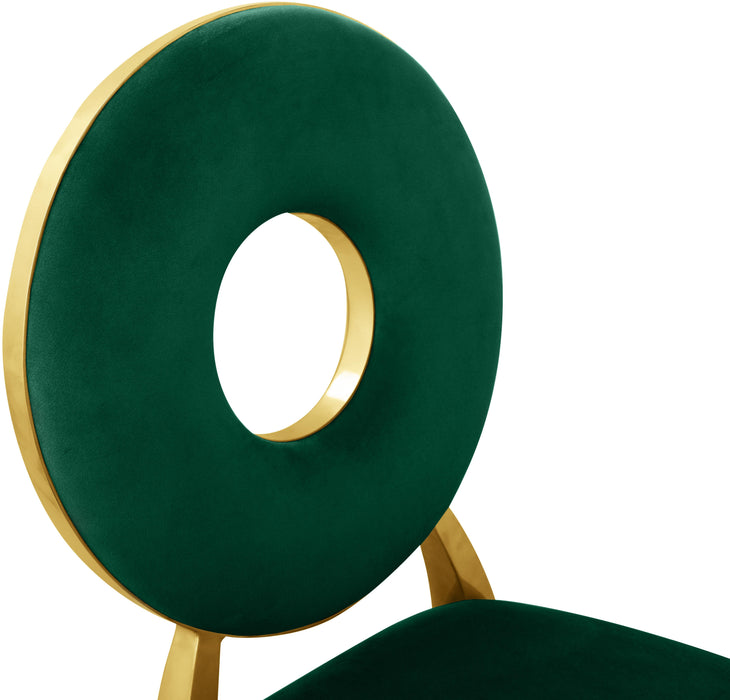 Carousel Green Velvet Dining Chair