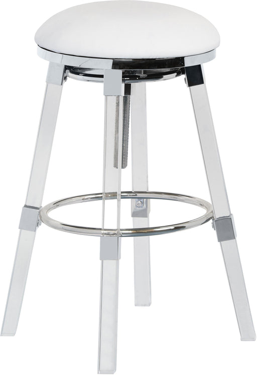 Venus White Faux Leather Adjustable Stool image