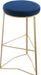 Tres Navy Velvet Bar Stool image