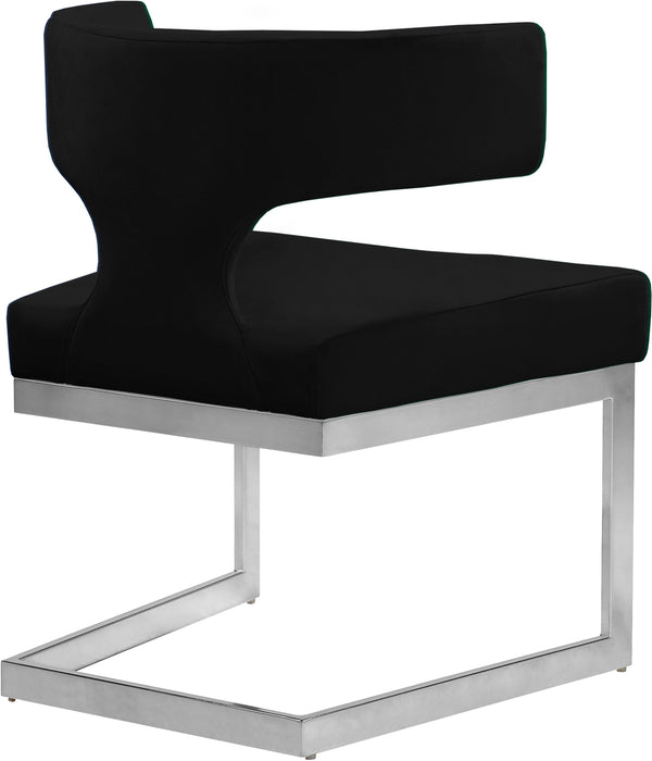 Alexandra Black Velvet Dining Chair