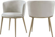 Skylar Cream Velvet Dining Chair image