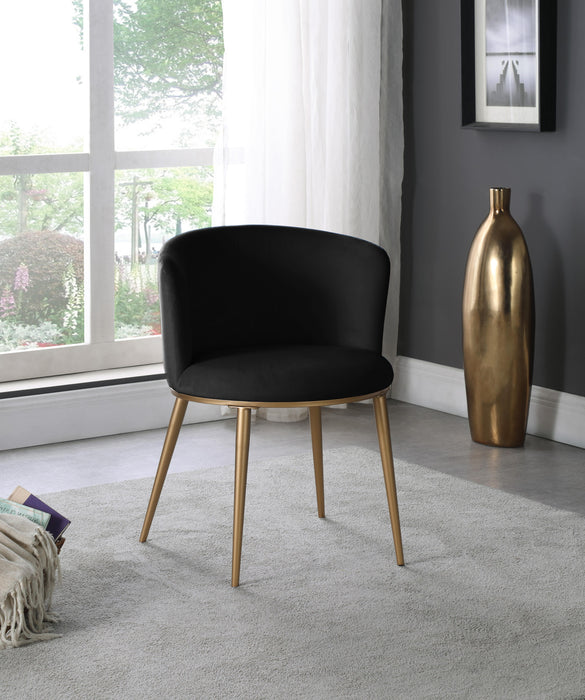 Skylar Black Velvet Dining Chair