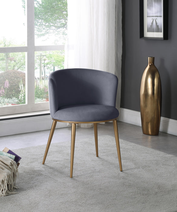 Skylar Grey Velvet Dining Chair