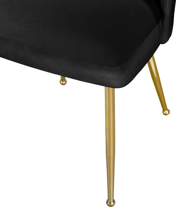 Logan Black Velvet Dining Chair