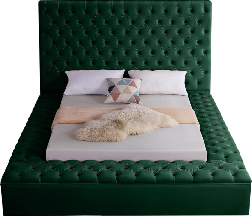 Bliss Green Velvet Full Bed (3 Boxes)