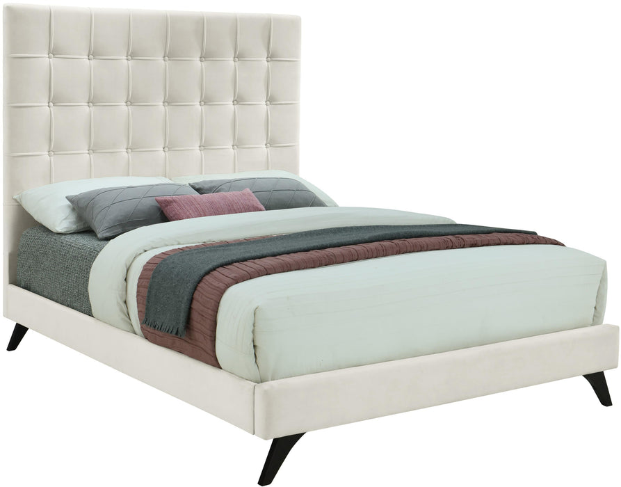 Elly Cream Velvet King Bed image