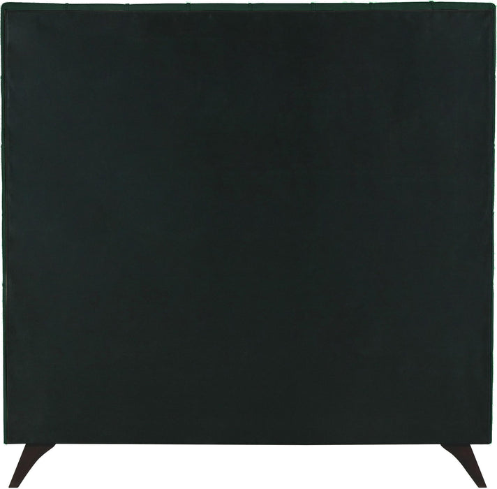 Elly Green Velvet King Bed