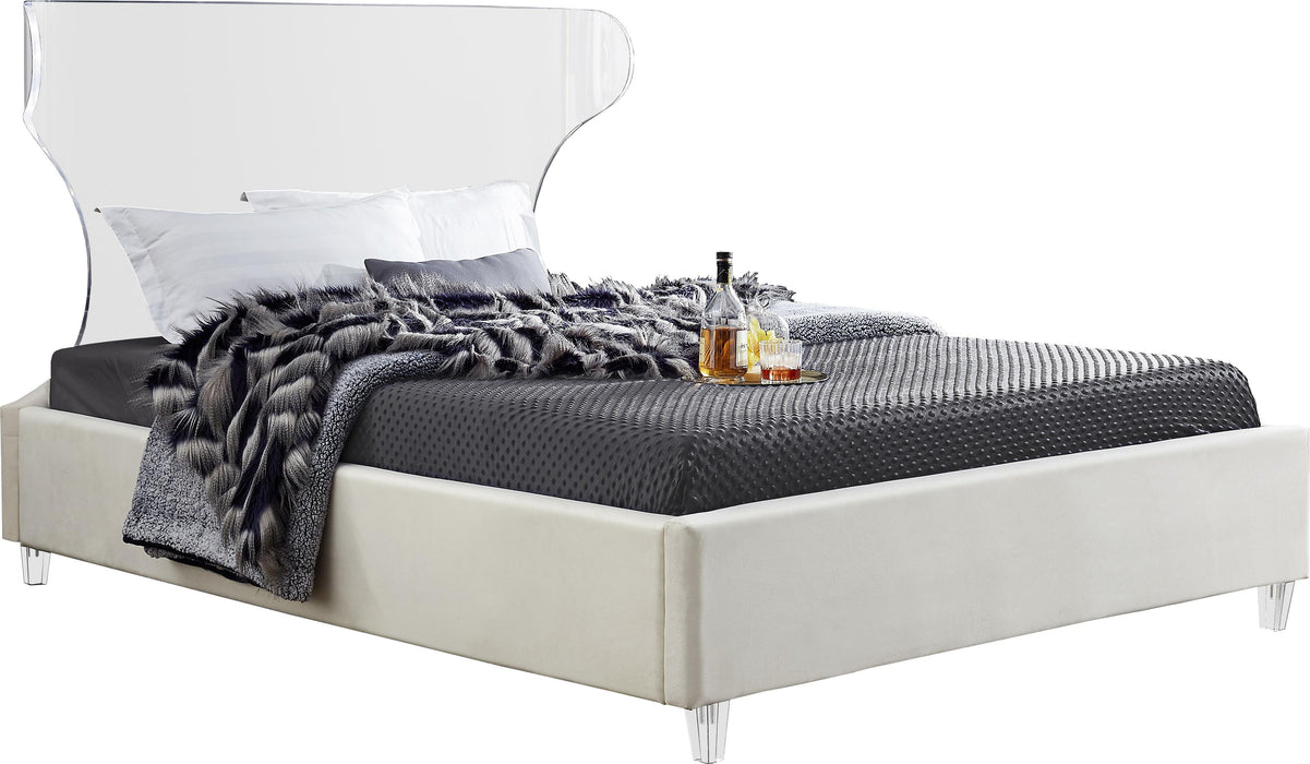 Ghost Cream Velvet King Bed image