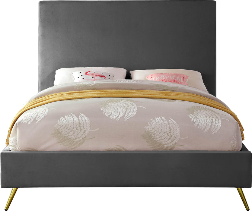 Jasmine Grey Velvet King Bed