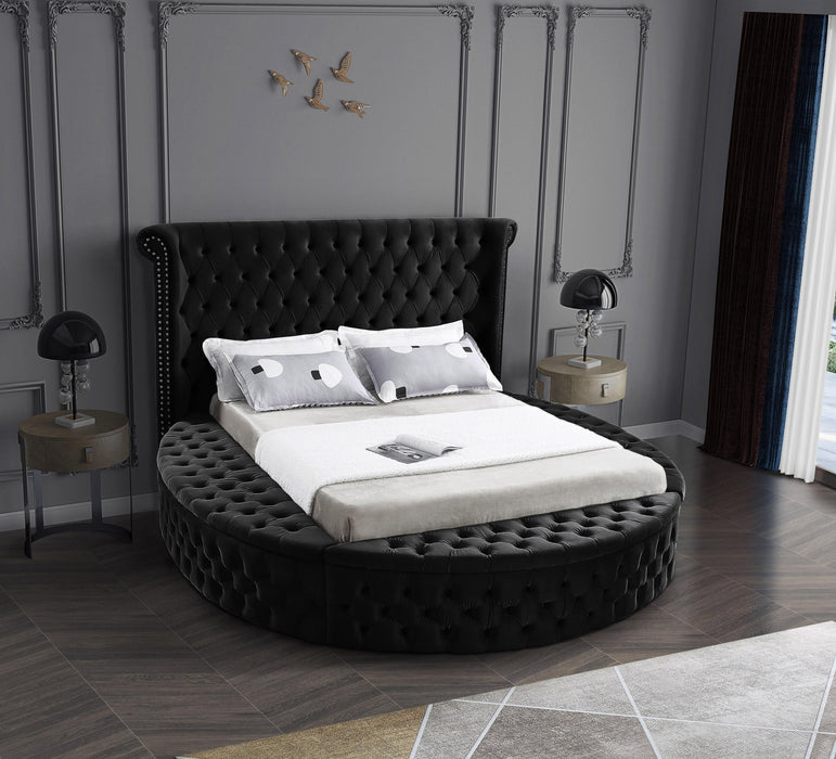 Luxus Black Velvet Full Bed (3 Boxes)